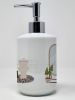 Black Siberian Husky Ceramic Soap Dispenser Hand Soap Dispenser Pump Bottles for Bathroom Kitchen, Empty Refillable Liquid Soap Container