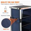VEVOR Camping Kitchen Table, Pop-up Aluminum Portable Folding Cook Station w/ 3-Tier Storage Organizer, Side Pocket & Carrying Bag