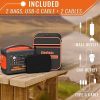 600W Portable Power Station Solar Generator (Peak 1200W) Kingboss;  153600mAh 568WH;  Lithium Battery 110V/600W;  AC Outlet;  2*DC Carport;  2*USB-C;