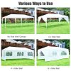 10 x 20 Feet 6 Sidewalls Canopy Tent with Carry Bag