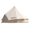 VEVOR 8-10 Person Canvas Glamping Bell Tent, Breathable Waterproof Yurt Tent with Stove Jack and Detachable Side Wall for Family Camping