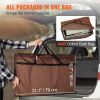 VEVOR Camping Kitchen Table, Folding Outdoor Cooking Table with Storage Carrying Bag, Aluminum Cook Station 3 Cupboard & Detachable Windscreen